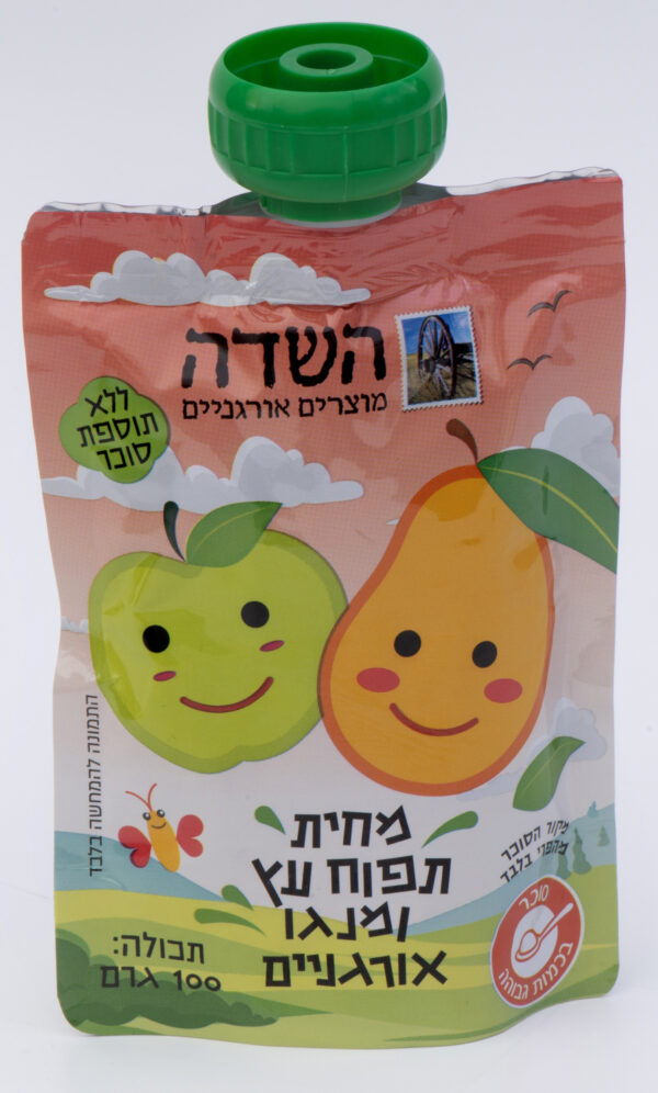 סקוויז מחית מנגו ותפוח עץ אורגני