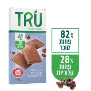 טבלה בסגנון שוקולד חלב ללא תוספת סוכר