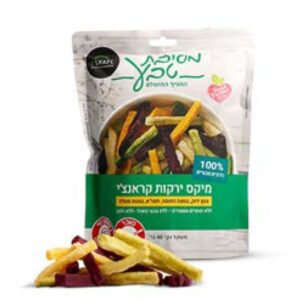 חטיף מיקס ירקות קראנצ'י - צנון ירוק, בטטה, תפו`א, בטטה סגולה
